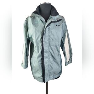 Vintage Nike Sage Green Windbreaker Youth M Fits Women XS/S Retro Streetwear Y2K